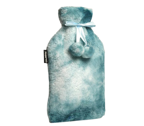 Bouillotte à eau avec housse tie&dye turquoise Calindoo - bouillotte de 2L - image 1