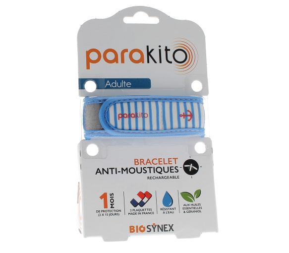 Bracelet anti-moustique rechargeable Marin Para kito - 1 bracelet + 2 recharges