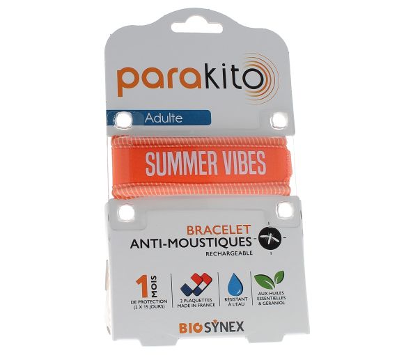 Bracelet anti-moustiques Summer vibes Parakito - 1 bracelet + 2 recharges