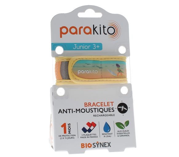 Bracelet anti-moustiques rechargeable junior pirates Para Kito - 1 bracelet + 2 recharges