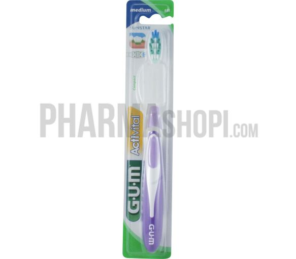 Brosse à dents activital medium GUM - une brosse à dents