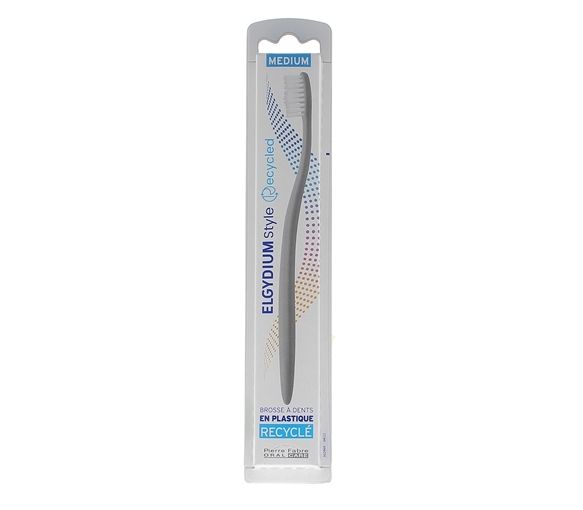 Brosse à dents en plastique recyclé médium Elgydium - une brosse à dents - image 1