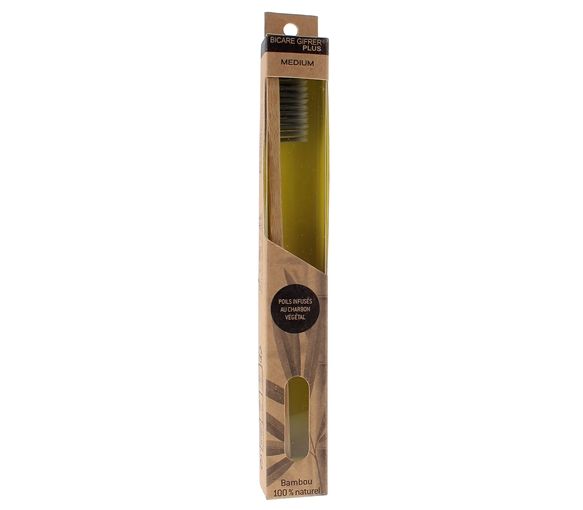 Brosse à dents medium en bambou Bicare Plus Gifrer - une brosse à dents