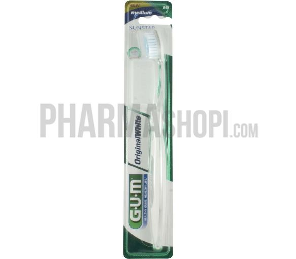 Brosse à dents original white medium GUM - une brosse à dents