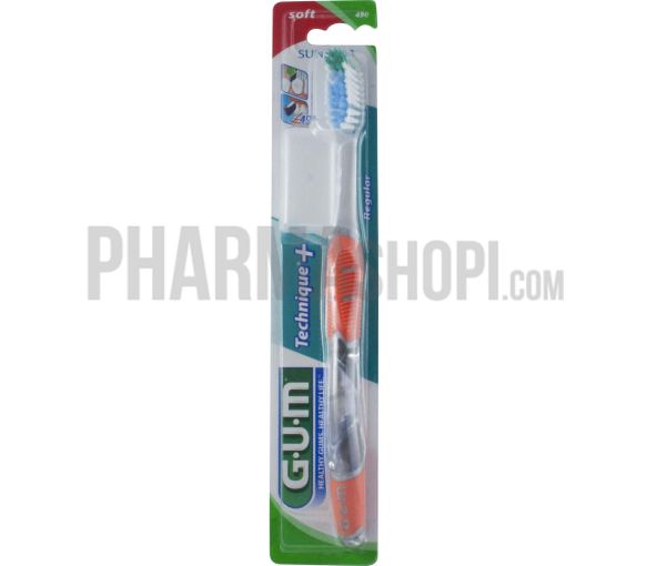Brosse à dents technique + regular souple Gum - 1 brosse à dents
