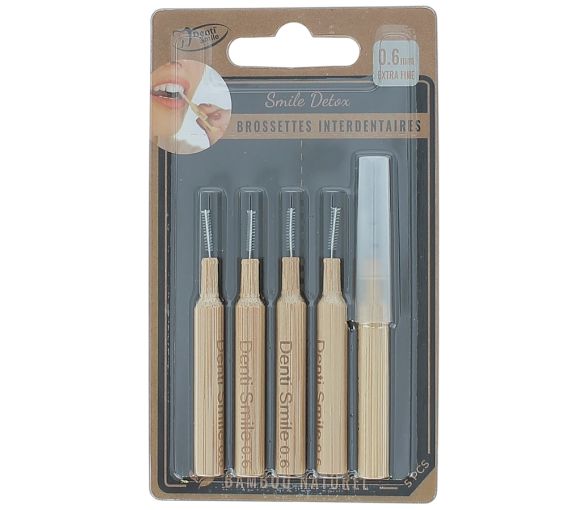 Brossettes interdentaires Bambou Smile Détox 0,6mm Denti'Smile - 5 pièces