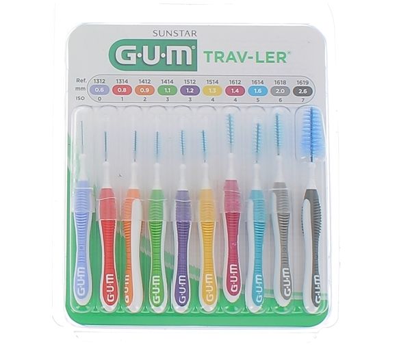 Brossettes interdentaires Trav-Ler GUM - lot de 10 brossettes
