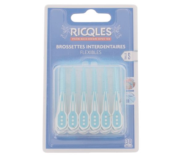 Brossettes interdentaires flexibles taile S Ricqles - boite de 30 unités
