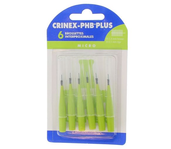 Brossettes interdentaires micro phb plus Crinex - 6 brossettes