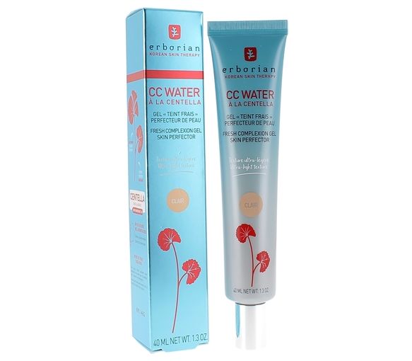 CC Water à la Centella Gel teint frais perfecteur de peau clair Erborian - tube de 40ml