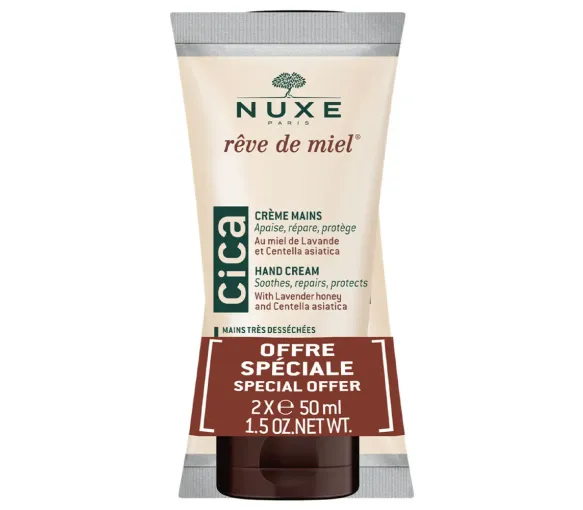 CICA Crème mains peaux sèches et abîmées Nuxe - lot de 2 tubes de 50ml - image 1