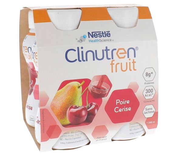 Clinutren Fruit saveur poire cerise Nestlé - 4 x 200ml