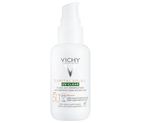 Capital Soleil UV-Clear Fluide anti-imperfections SPF50+ Vichy - flacon-pompe de 40 ml - image 1