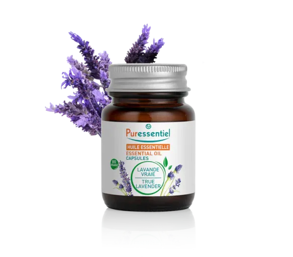 Capsules d'huile essentielle de lavande vraie bio Puressentiel - boîte de 60 capsules - image 1