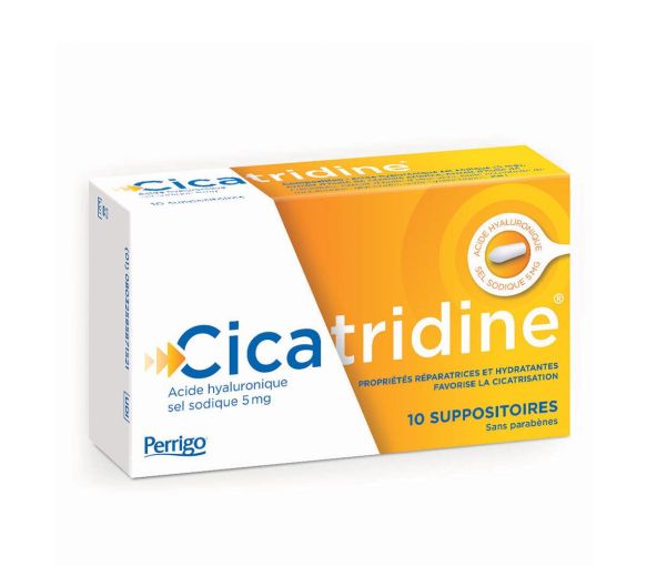 Cicatridine acide hyaluronique Perrigo - boite de 10 suppositoires - image 1