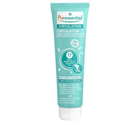 Circulation crème fraiche hydratante Puressentiel - tube de 100 ml