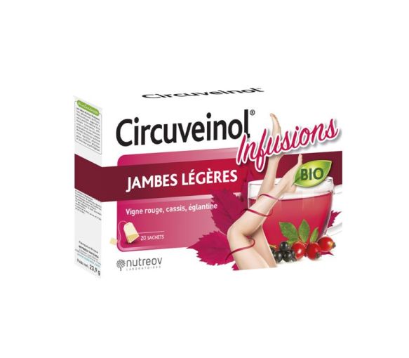 Circuveinol Infusion jambes légères bio Nutreov - boîte de 20 sachets - image 1