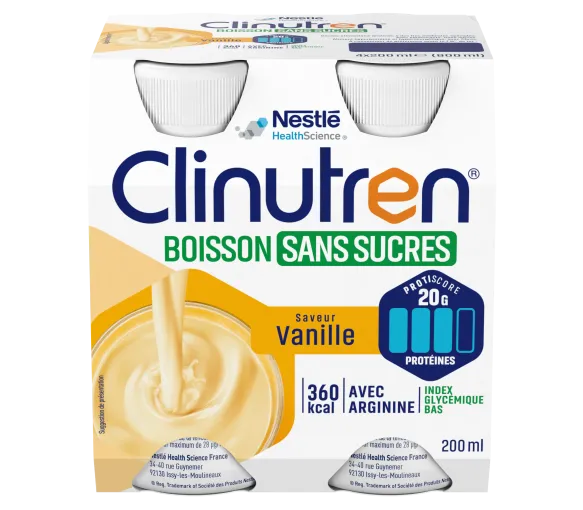 Clinutren Boisson sans sucres Vanille Nestlé - 4 bouteilles de 200ml - image 1