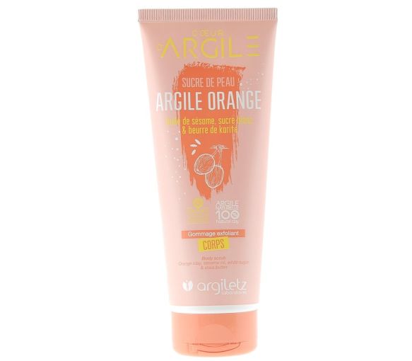 Coeur d'argile sucre de peau argile orange Argiletz - tube de 200 ml