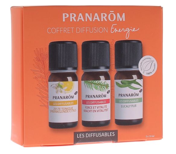 Coffret diffusion énergie les diffusables Pranarom - coffret de 3 flacons de 10ml - image 1