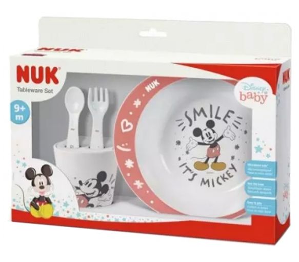 Coffret de vaisselle Disney Baby 9 mois et + NUK - coffret contenant 4 produits