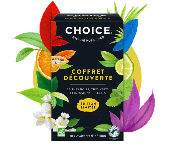 Coffret découverte des thés Choice - boite de 10x2 sachets d'infusion