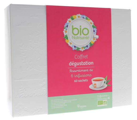 Coffret dégustation 6 infusions bio Nutrisanté - boîte de 60 sachets - image 1