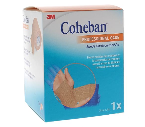 Coheban Bande de contention cohésive 3M - bande de 3 m x 7 cm - image 1