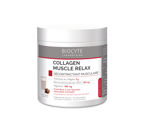 Collagen muscle relax goût cacao Biocyte - pot de 220g - image 1