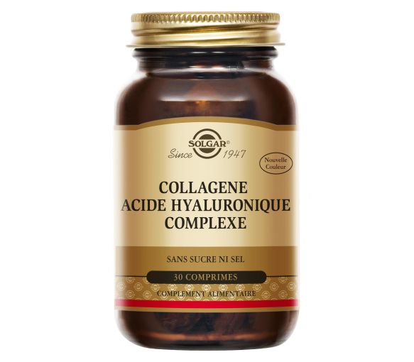 Collagene Acide Hyaluronique Complexe Solgar - boîte de 30 comprimés - image 1