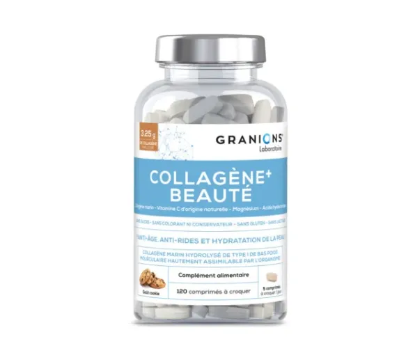 Collagène+ beauté goût cookie Granions - pot de 120 comprimés - image 1