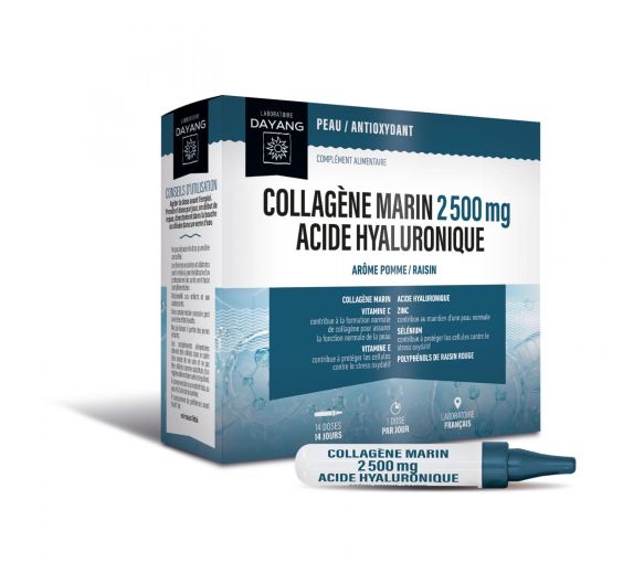 Collagène marin acide hyaluronique Dayang - 14 solutions buvables - image 1
