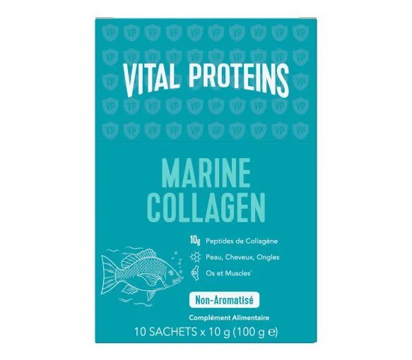 Collagène marin non-aromatisé Vital Proteins - boite de 10 sachets de 10 g - image 1