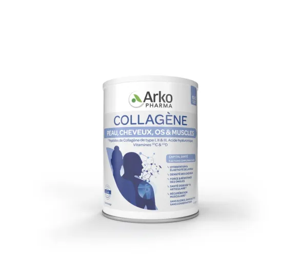 Collagène peau, cheveux, os et muscles Arkopharma - pot de 260g