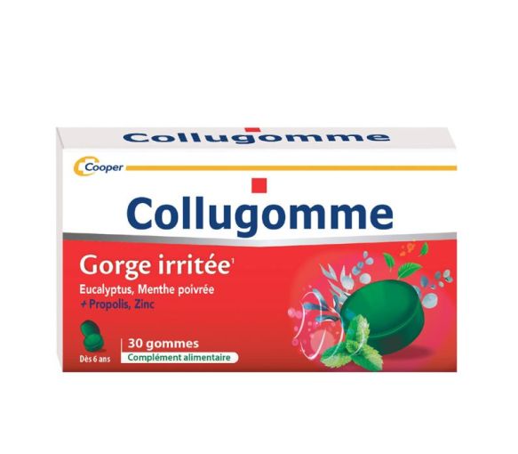 Collugomme gorge irritée Cooper - boîte de 30 gommes - image 1