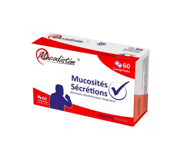 Mucodistim Mucosités et sécrétions AudistimPharma - boite de 60 comprimés