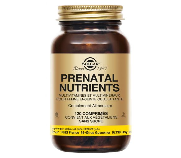 Prenatal Nutrients Solgar - flacon de 120 comprimés - image 1