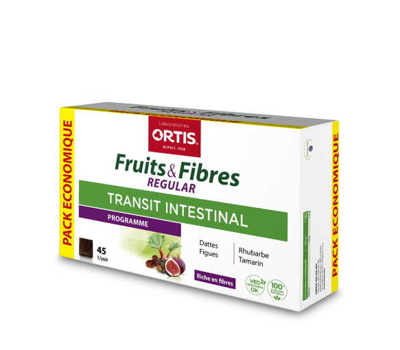 Fruits & Fibres Regular Transit intestinal Ortis - boîte de 45 cubes