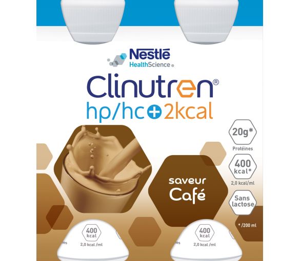 Clinutren HP/HC +2Kcal saveur café - 4 bouteilles de 200 ml - image 1
