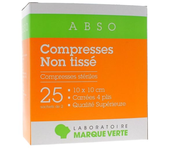 Compresses stériles non tissé Marque Verte - image 1