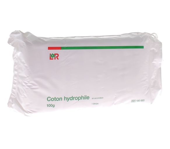 Coton hydrophile accordéon Lohmann & Rauscher - paquet de 100g