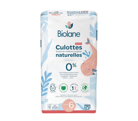 Couches culottes naturelles taille 6 Biolane - sachet de 36 couches culottes - image 1