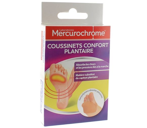 Coussinet confort plantaire Mercurochrome - Boite de 2 coussinets