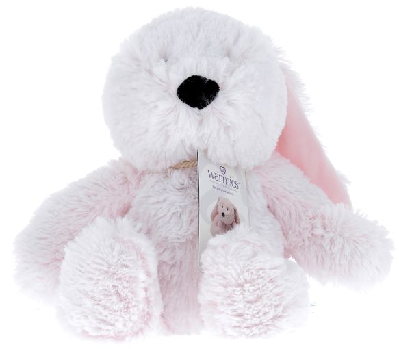 Cozy peluches bouillotte Lapin Rose Soframar - 1 peluche de 30 cm