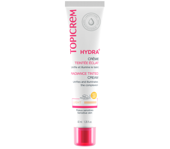Hydra+ Crème teintée éclat Light SPF 50 Topicrem - tube de 40 ml - image 1