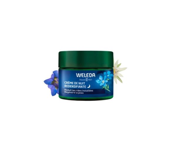 Crème de nuit redensifiante Gentiane bleue et Edelweiss Weleda - pot de 40ml - image 1