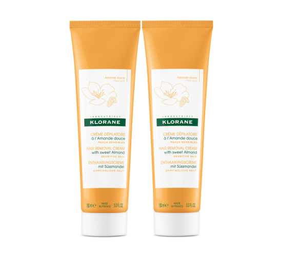 Crème dépilatoire à l'amande douce Klorane - lot de 2 tubes de 150 ml