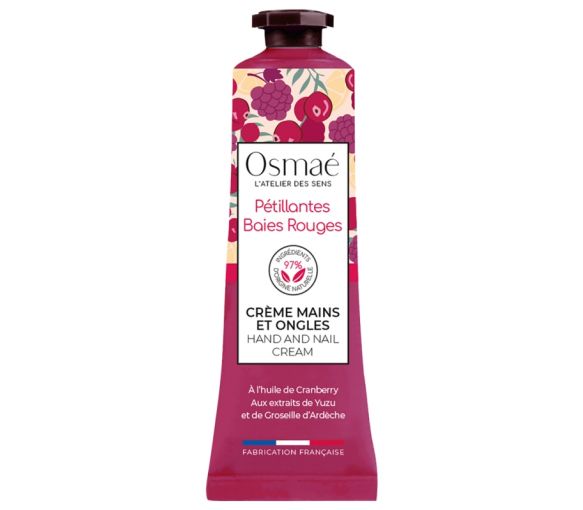 Crème mains et ongles Pétillantes baies rouges Osmaé - tube de 30 ml