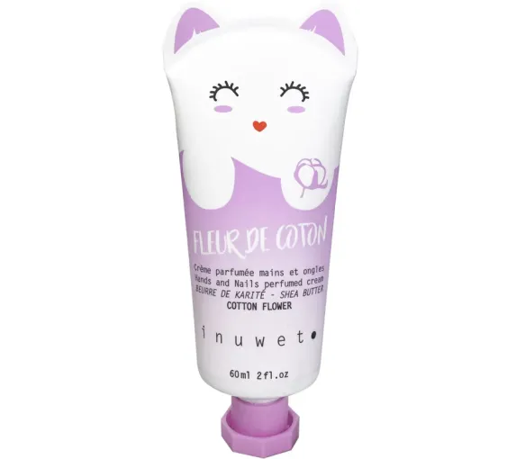 Crème mains et ongles parfum fleur de coton Inuwet - tube de 60ml