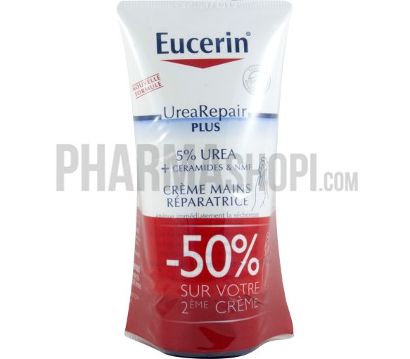 Crème mains réparatrice Eucerin - lot de 2 tubes de 75 ml